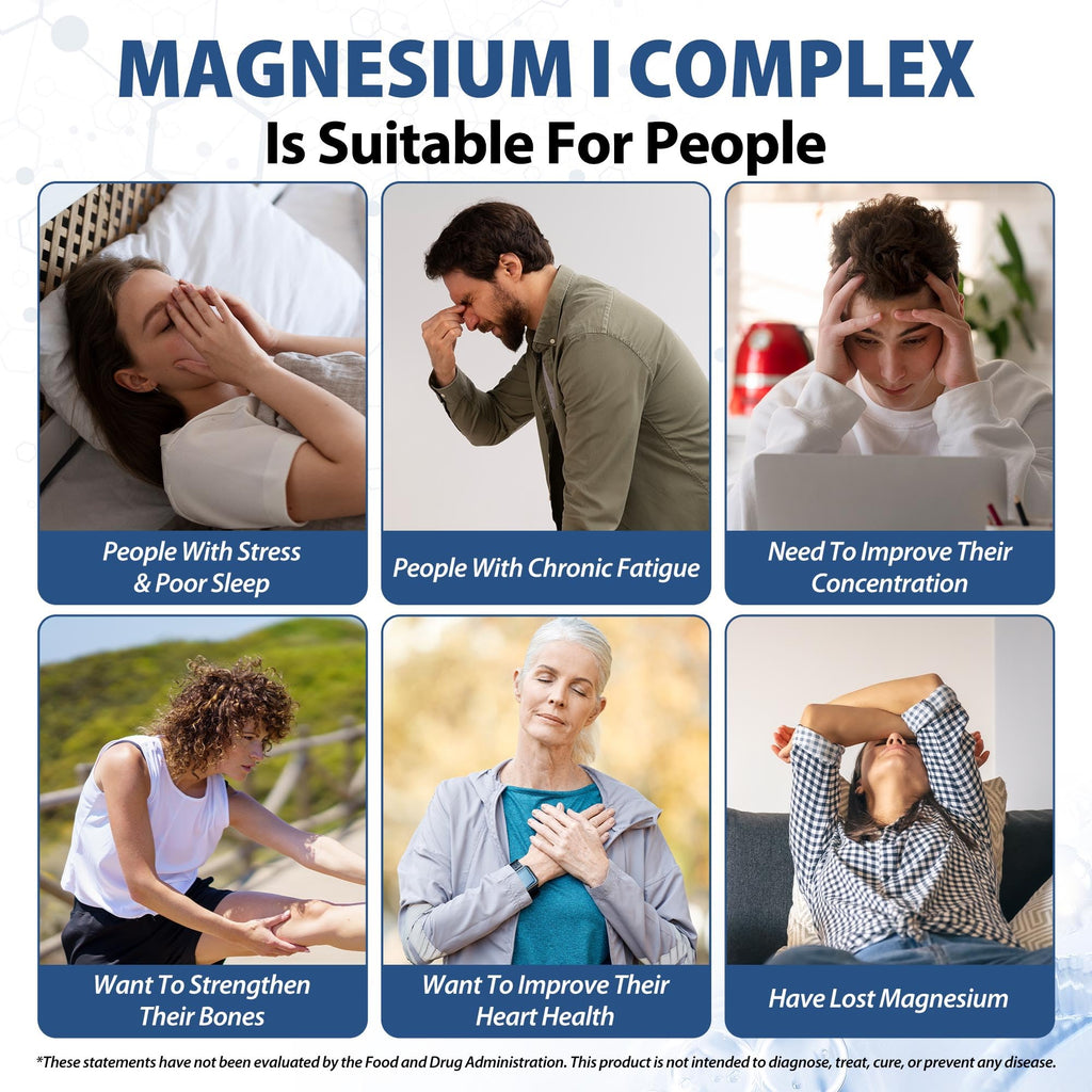 1000mg Magnesium Complex for Women & Men, 120 Capsules