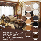 Hupeyna Wood Furniture Repair Kit, 12 Colors Wood Repair Kit, Wood Fillers