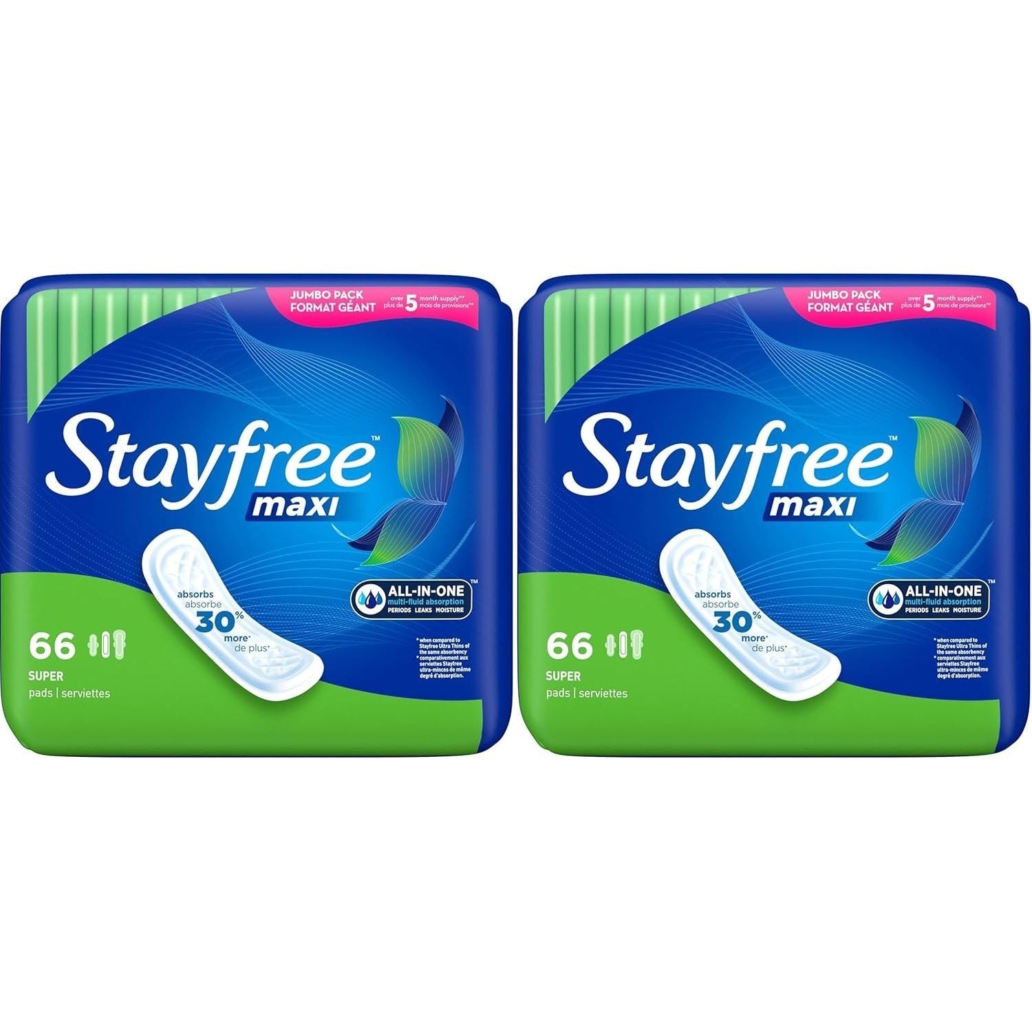 Buy now Stayfree Maxi Super Long Wingless Reliable Protection and Absorbency Pads For Women, 48 Count (Pack of 1) 66 Count (Pack of 2) SFMaxi66 at indiglob india