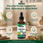 Natures Answer Valerian Root 1000 mg, 2 oz - Alcohol-Free Extract - Natural Sleep Aid - Stress Reliever - Promotes Restful Slumber