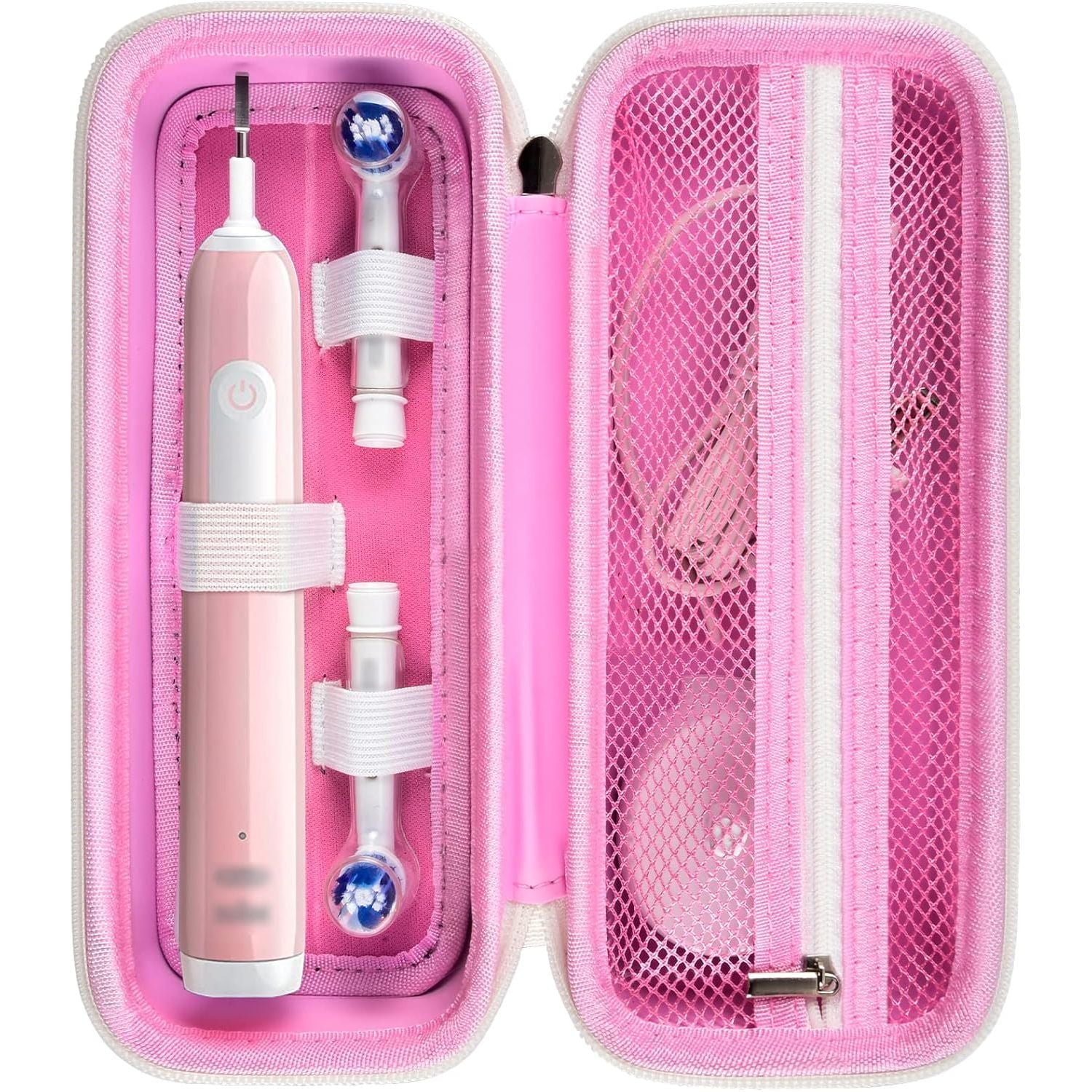 Buy now Toothbrush Travel Case Compatible with Oral-B Pro 1000, 2000, 3000, 3500, 1500/ for Philips Sonicare ProtectiveClean 4100 5100 Electric Toothbrush with Mesh Pocket for Accessories - Black (Bag Only) 1 Count (Pack of 1) Pink at indiglob india