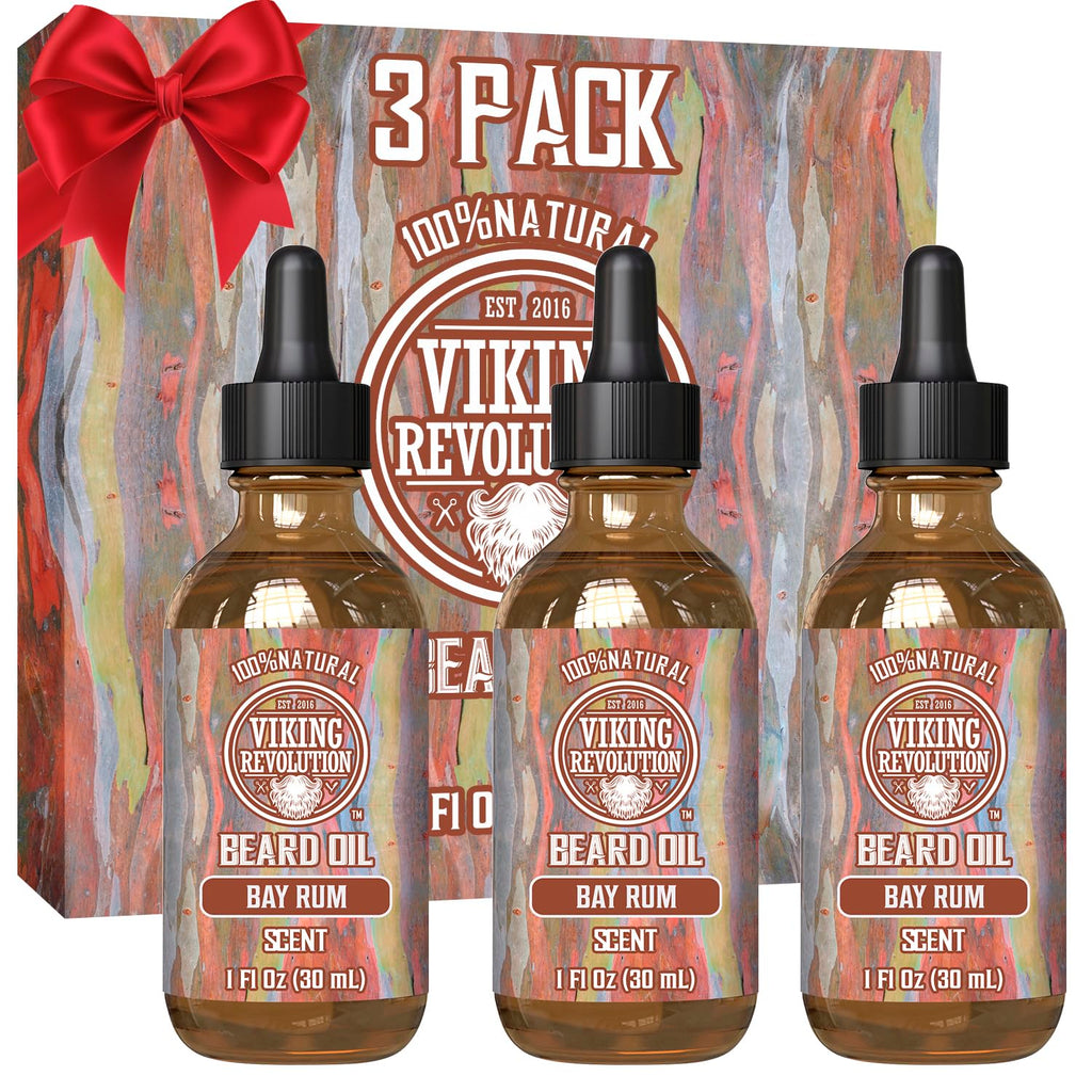 Buy now Viking Revolution Beard Oil with Clary Sage for Men - Natural Blend with Argan and Jojoba Oils for Softening, Strengthening, and Moisturizing at indiglob india