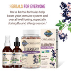 Garden of Life Organics Elderberry Gummies for Adults & Kids - Immune Support Supplement with Organic Fruit, Herbal Blend, Elderberry, Echinacea, Zinc, Vitamin C, 120 Vegan Gluten Free Gummies