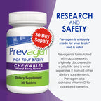 Prevagen Regular Strength Mixed Berry Chewables with Storage Box, 1-Pack | For Your Brain, 1 Month Supply, 10mg Apoaequorin, 50mcg Vitamin D3, 30 Tablets per Bottle