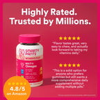 SmartyPants Women's Multivitamin Gummies, Omega 3 (DHA/EPA), Methylfolate, CoQ10, Vitamin D3, C, Vitamin B12, B6, A, K & Zinc, Inositol, Gluten Free, 120 Count (40 Day Supply)