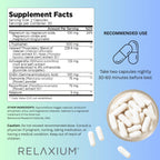 Relaxium Sleep Aid for Adults, 5mg Melatonin, Magnesium Glycinate, 30-Day | Non-Habit Forming Dietary Supplement, Drug-Free, Stress Relief