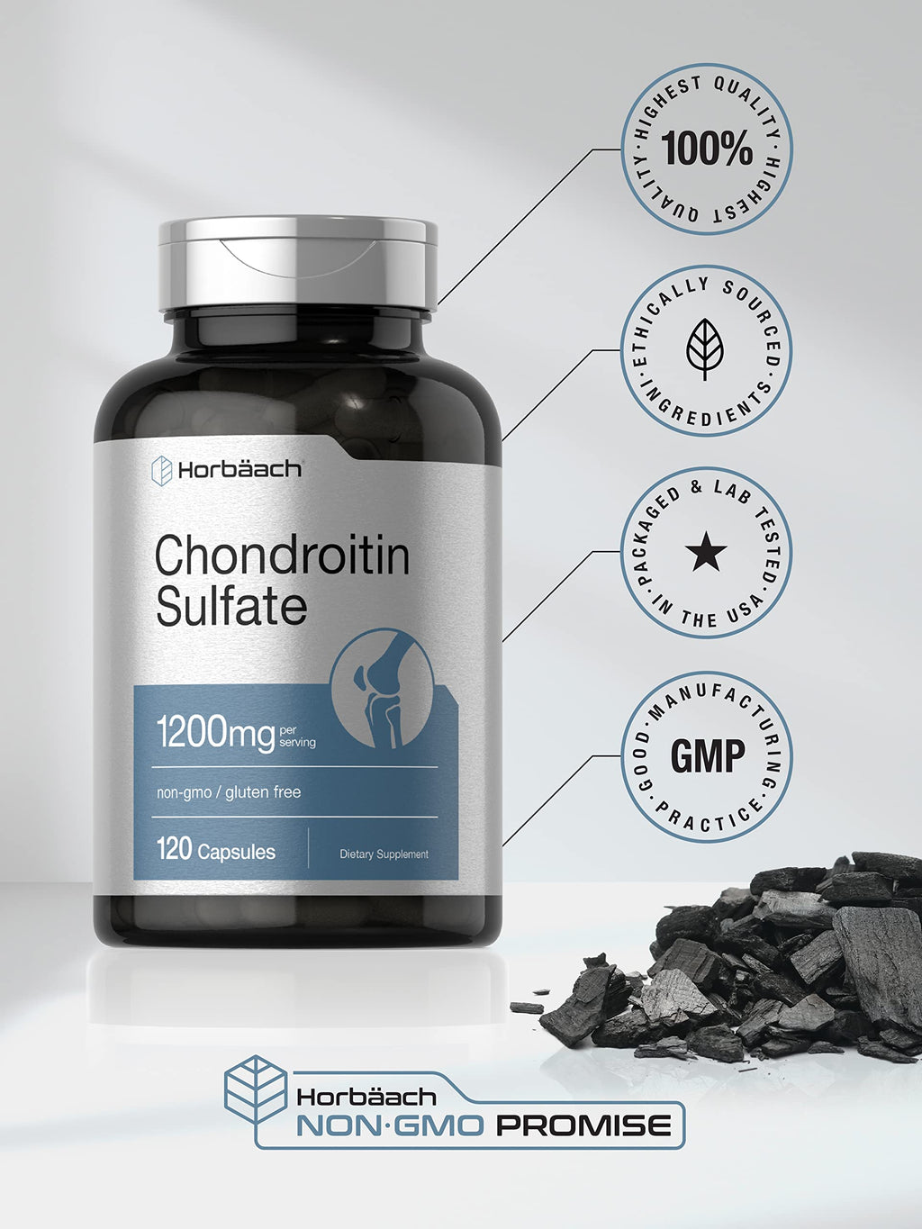 Horbaäch Chondroitin Sulfate 1200mg | 120 Capsules