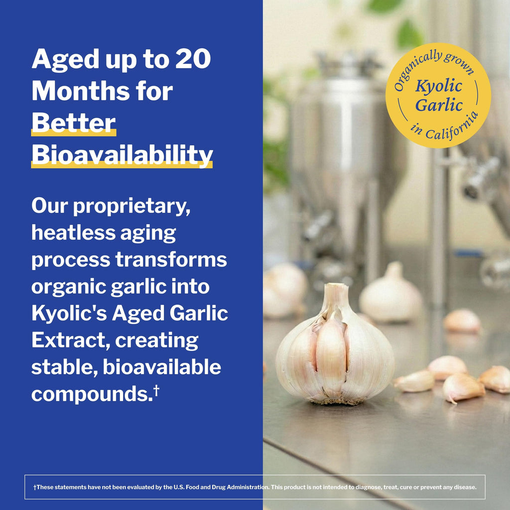 Kyolic Age Cardiovascular & Immune* Formula 200 (Reserve), 60 Capsules | High Potency Reserve Formula Aged Garlic Extract to Support Overall Heart Health, Circulation and Immune System, GMO-Free
