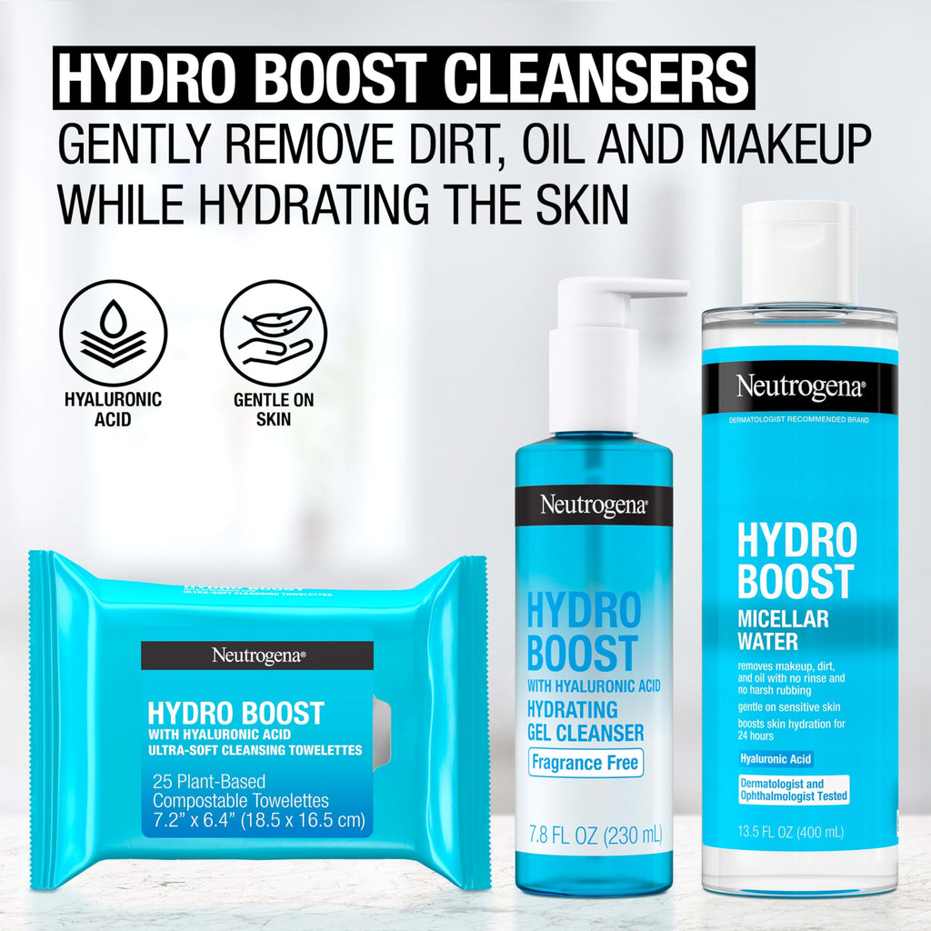 Buy now Neutrogena Hydro Boost Micellar Water with Hyaluronic Acid, Micellar Cleansing Water for Sensitive Skin, Removes Makeup, Dirt & Oil, Alcohol-Free, 13.5 fl oz at indiglob india