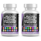 Clean Nutraceuticals Melatonin 10mg Valerian Root L Theanine 200mg Ashwagandha - Sleep Support for Women & Men with Magnesium Complex, Lemon Balm, Chamomile, & Passion Flower - 60 Caps