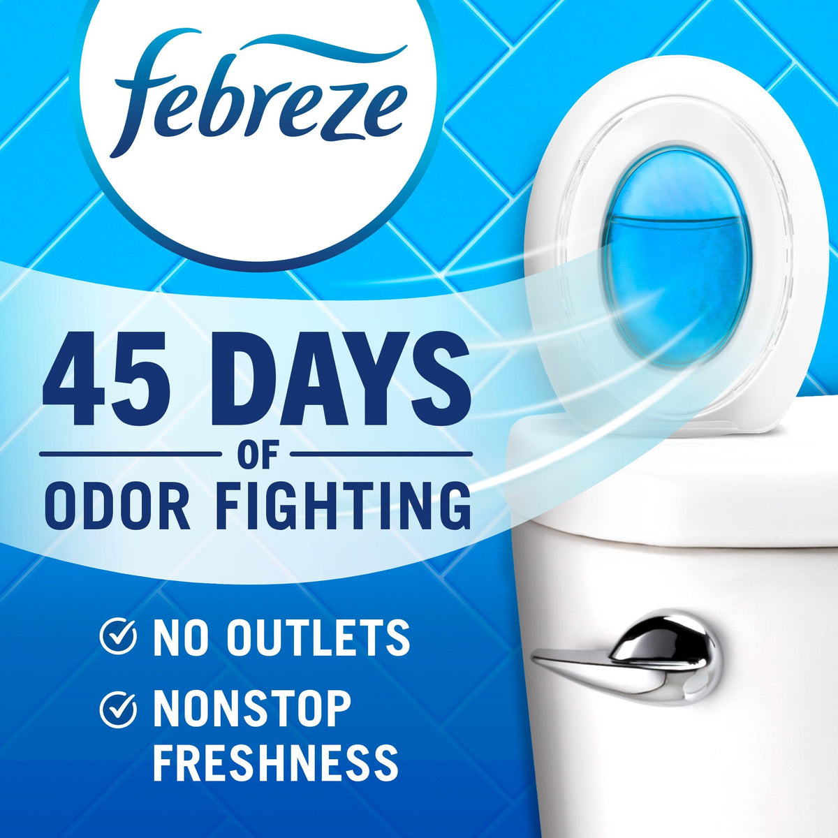 Febreze Bathroom Air Freshener, Odor-Fighting, Plug In Alternative, Air Fresheners for Small Spaces in Home, Bathroom, Kitchen, & Closet, Lilac & Peach Scents, 4ct (2 of Each Scent)