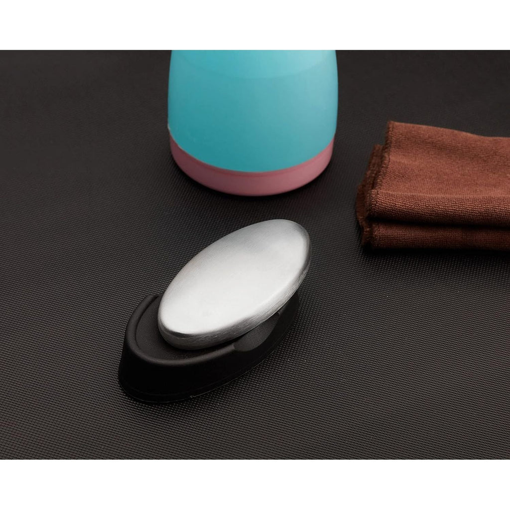 Buy now BIUWING Stainless Steel Soap, 3 pcs Stainless Steel Bar Soap, Metal Soap, Odor Removing Soap Bar with Soap Dish, Remove Odor of Onion, Garlic and Fish etc at indiglob india