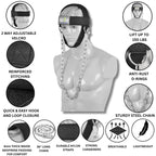 Neck Harness with Heavy-Duty Chain - Adjustable Head and Chin Straps for Neck Strength and Pain Relief