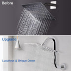 Buy now NearMoon S Shaped Shower Head Riser Arm, Shower Extender Arm with Flange, Standard 1/2" Connection- Bathroom Accessory, 10 Inch (1 Pack, Chrome) at indiglob india