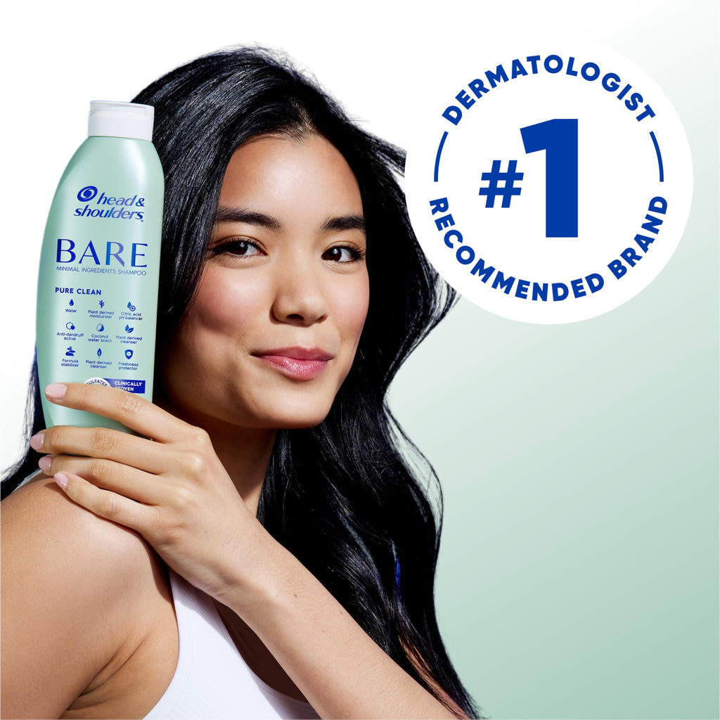Head & Shoulders Anti-Dandruff Shampoo, BARE Soothing Hydration, 1% Pyrithione Zinc, Dry Scalp Relief, Free of Sulfates, Silicones, Dyes, 13.5 Fl Oz
