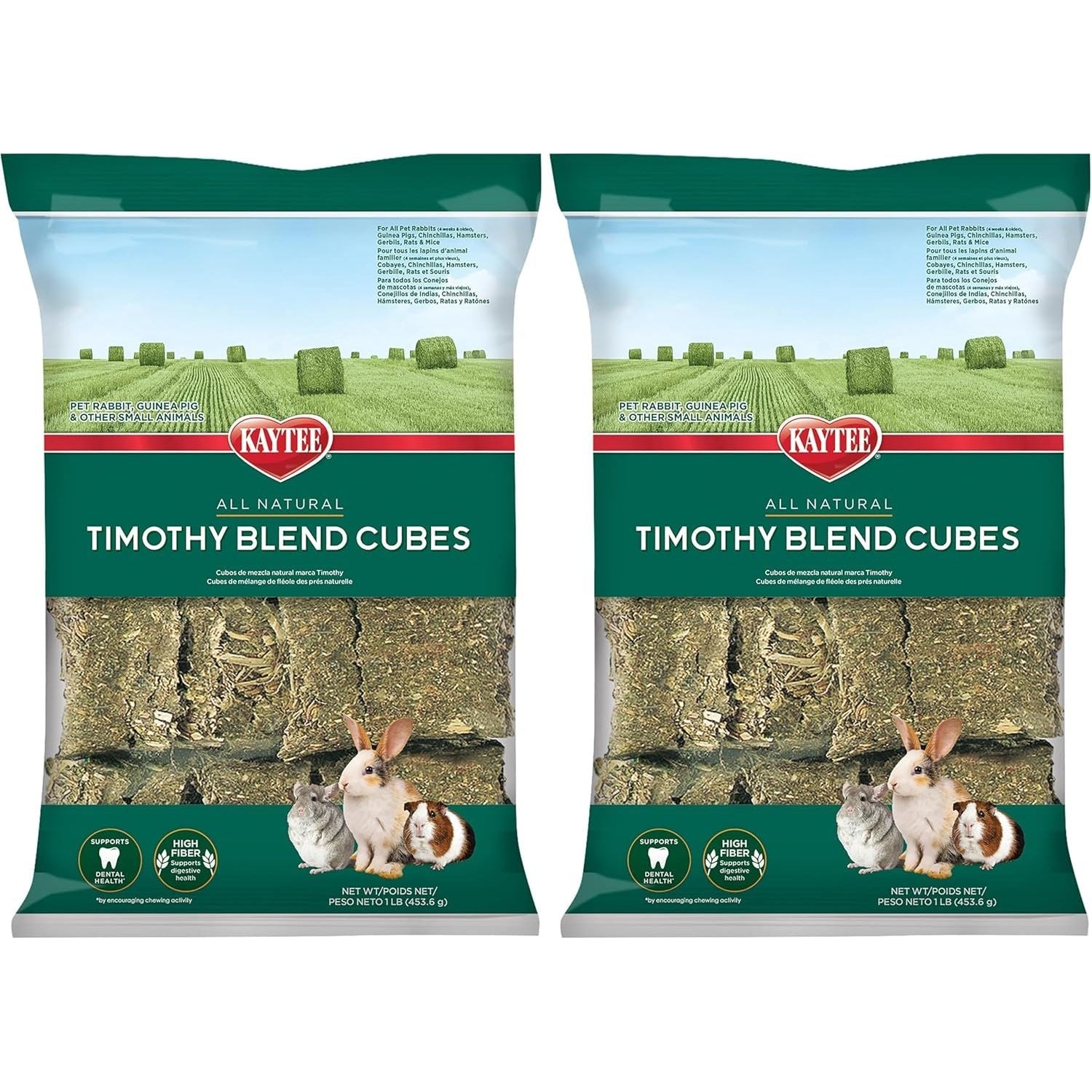 Buy now Kaytee Timothy Hay Blend Cubes for Pet Rabbits, Guinea Pigs, Chinchillas, and Other Small Animals, 1 Pound 16 Fl Oz (Pack of 2) Flavorless at indiglob india