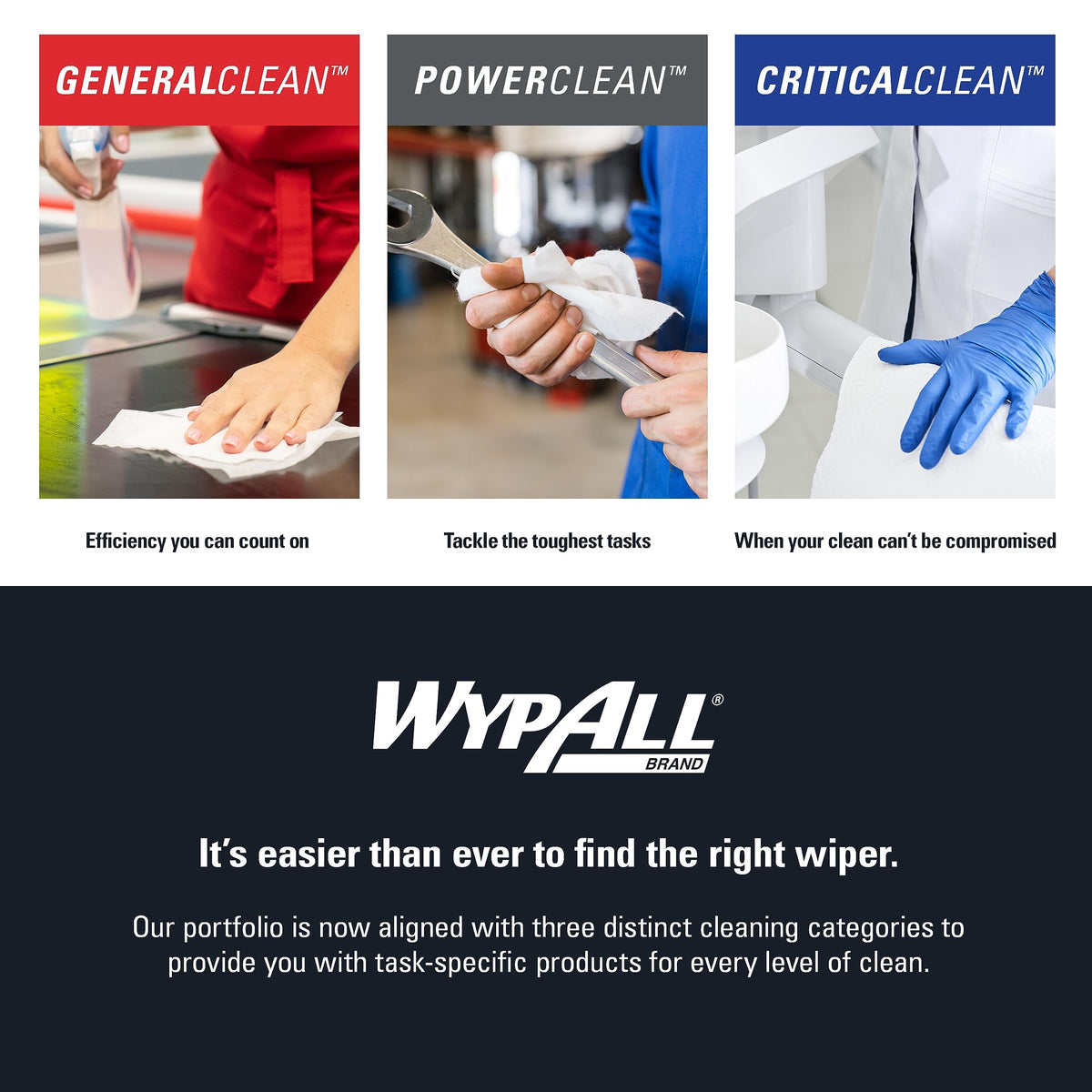 WypAll PowerClean X80 Heavy Duty Cloths, Brag Box, 152 Towels, Blue (41041)
