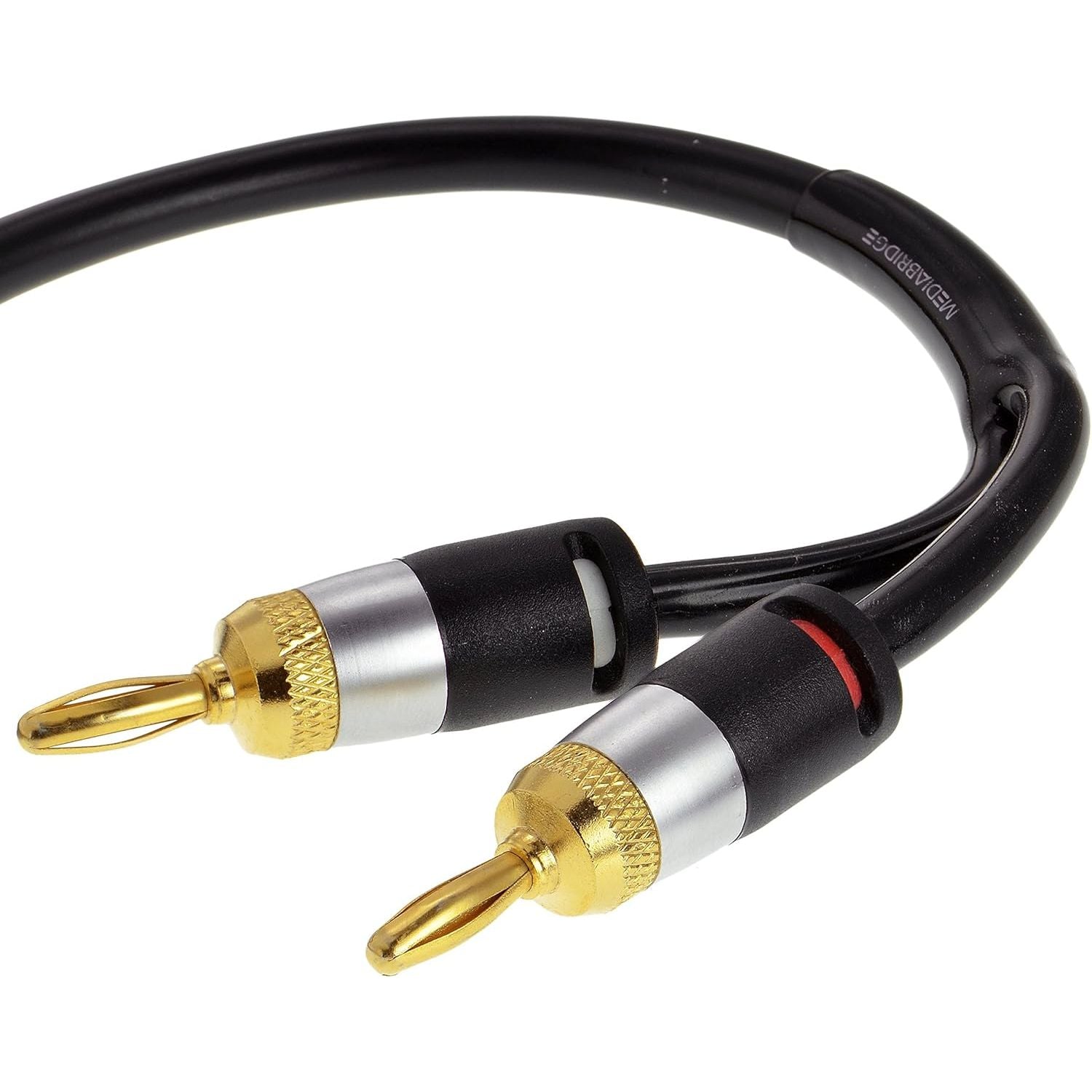 Buy now Mediabridge™ 12AWG Ultra Series Speaker Cable w/Dual Gold Plated Banana Tips (3 Feet) - CL2 Rated - High Strand Count Copper (OFC) Construction - Black [New & Improved Version] (Part# SWT-12B-03B) at indiglob india