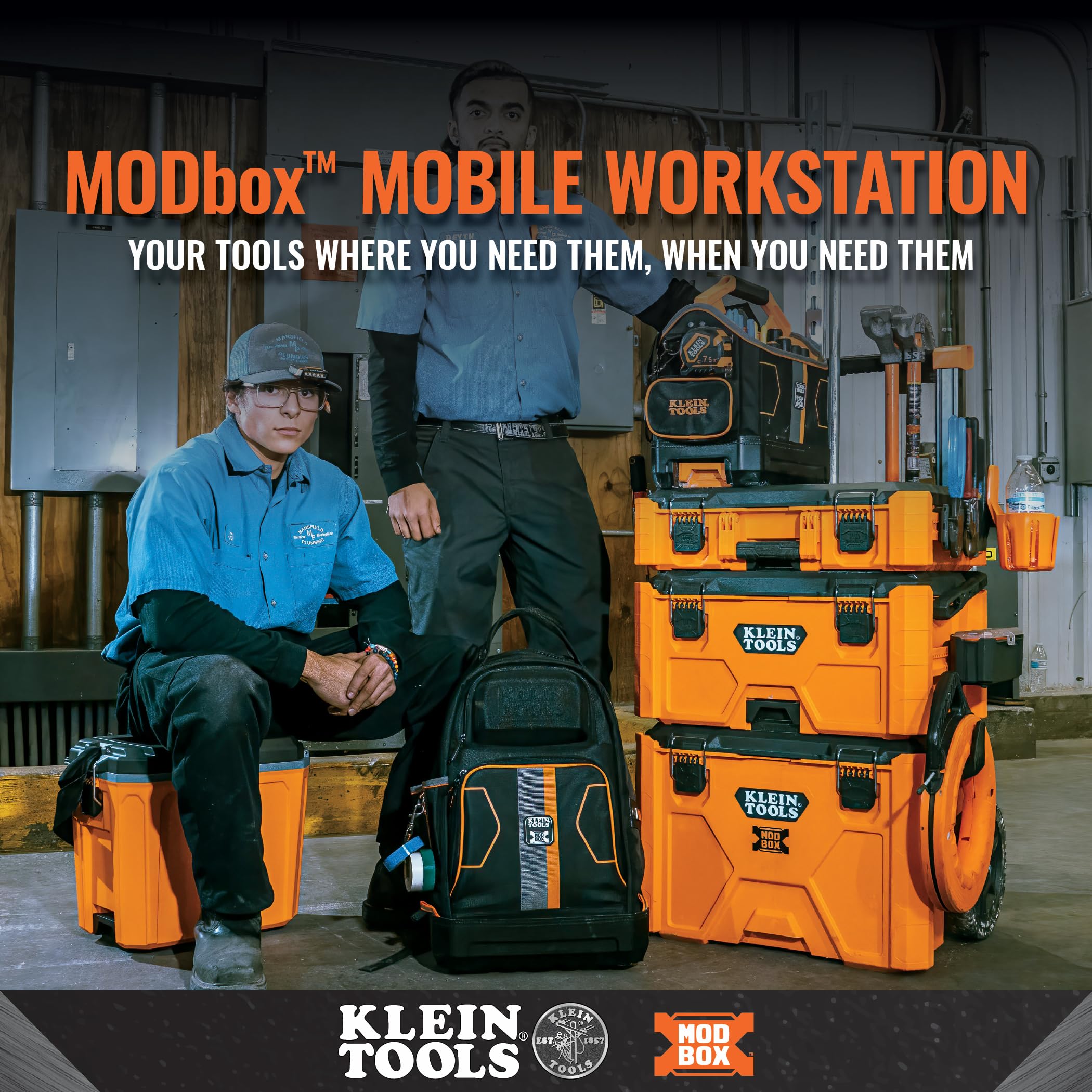 Buy now Klein Tools 62202MB MODbox Tool Tote, Part of the MODbox Mobile Workstation, 33 Pockets, Ample Tool Storage, Zipper Pocket for Small Items at indiglob india