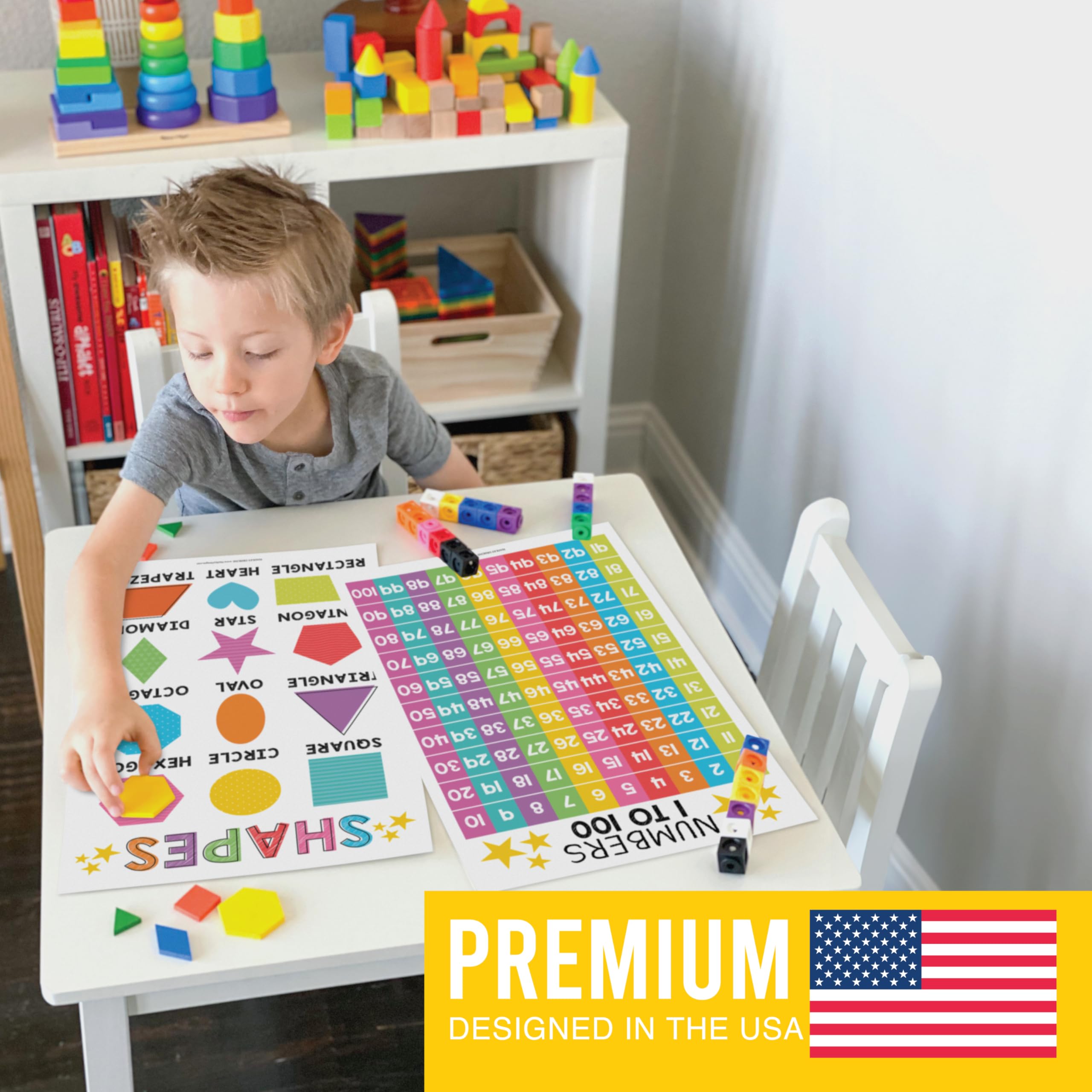 Buy now Hadley Designs 16 Educational Posters for Classroom Decor - Colorful Educational Posters for Toddlers 1-3, Toddler Learning Poster for Kids Ages 3-5, Kindergarten & Preschool Classroom Must Haves at indiglob india