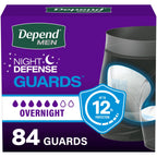 Depend Guards Incontinence Pads for Men, Overnight Absorbency, 84 Count