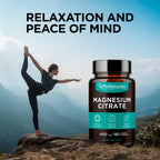 Magnesium Citrate Powder Capsules 400mg - 180 Count Veg Caps - PhiNaturals | Nervous system & Muscle Support · 400 mg High-absorption Mag Citrate Pills · Non-GMO Vegan Capsules - Citrato de Magnesio