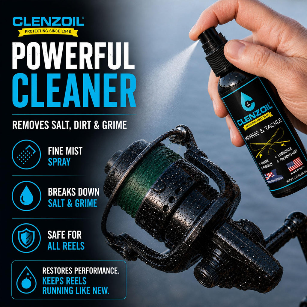 Clenzoil Marine & Tackle Reel Care Kit - Reel Oil & Grease, Fresh/Saltwater