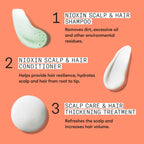 NIOXIN System Kits | Scalp + Hair Thickening | 1 Month Supply | Natural, Colored & Damaged Hair with Light to Progressed Thinning | Strengthen & Boost Hair Density with Niacinamide & Biotin