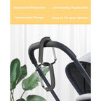 Stroller Hooks, 6.3" Large Stroller Clip, 2 Pack Stroller Hooks for Hanging Bags and Shopping, Stroller Accessories for Mommy, Large Carabiner