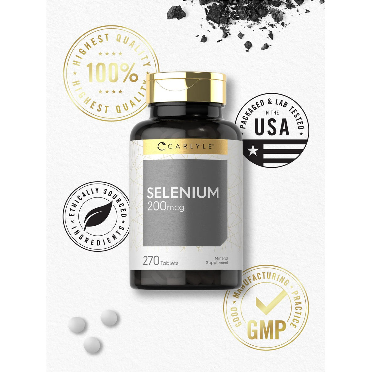 Carlyle Selenium Supplement | 200 mcg | 270 Tablets
