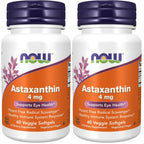 NOW Foods Supplements, Astaxanthin 4 mg, features Zanthin®, Supports Eye Health*, 60 Veg Softgels