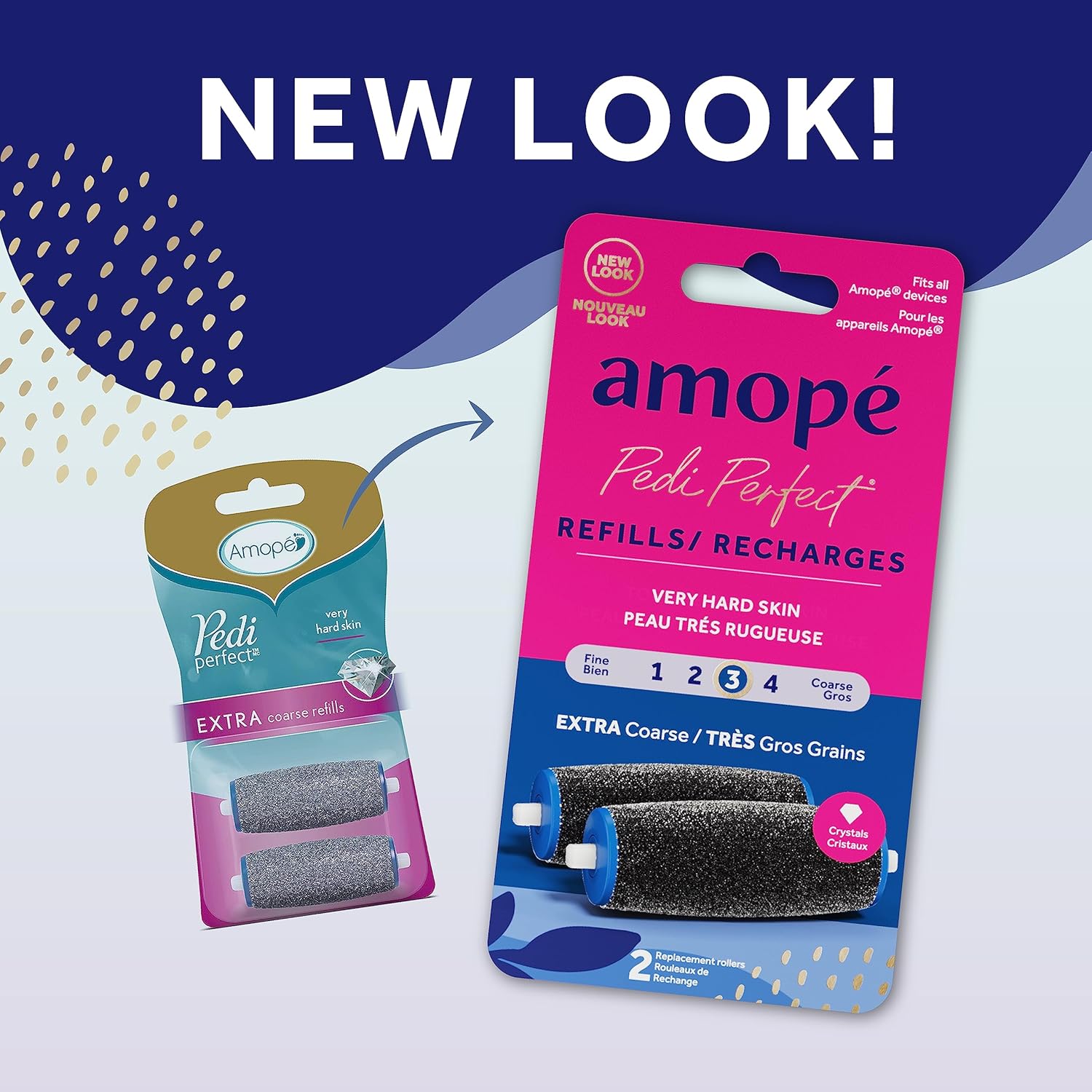 Buy now AmopÃ© Pedi Perfect Electric Callus Remover Foot File Roller Head Refills, with Diamond Crystals, Removes Hard & Dead Skin, Extra Coarse for Very Hard Skin â€“ 2 Count at indiglob india