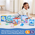 Buy now Melissa & Doug?? Ms. Rachelƒ?› Sort and Count Nesting and Stacking Blocks with Wooden Fish Preschool Learning Toy for Boys, Girls - FSC Certified at indiglob india
