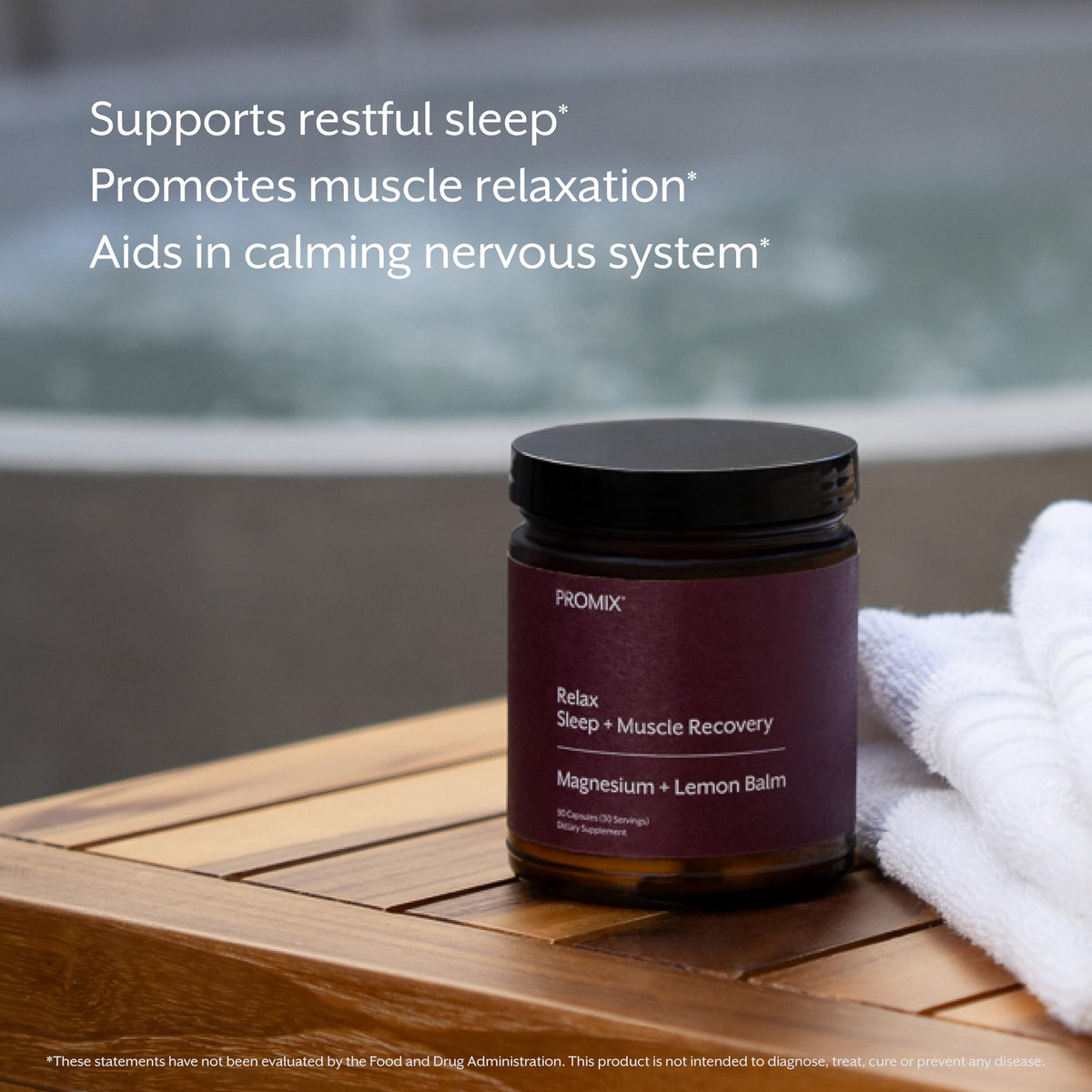 ProMix Nutrition Relax Magnesium + Lemon Balm Extract Supplement - 90ct