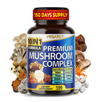 Mushroom Complex Supplement, 10-in-1 Blend with Lion's Mane, Cordyceps, Reishi, Turkey Tail, Chaga, Maitake & Shiitake, Cognitive & Immune Wellness Support*, 150 Capsules, Non-GMO
