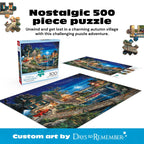 Buy now Buffalo Games - Days to Remember - Autumn Memories - 500 Piece Jigsaw Puzzle For Adults - Challenging Puzzle Perfect for Game Nights - 500 Piece Finished Size Is 21.25 x 15.00 at indiglob india
