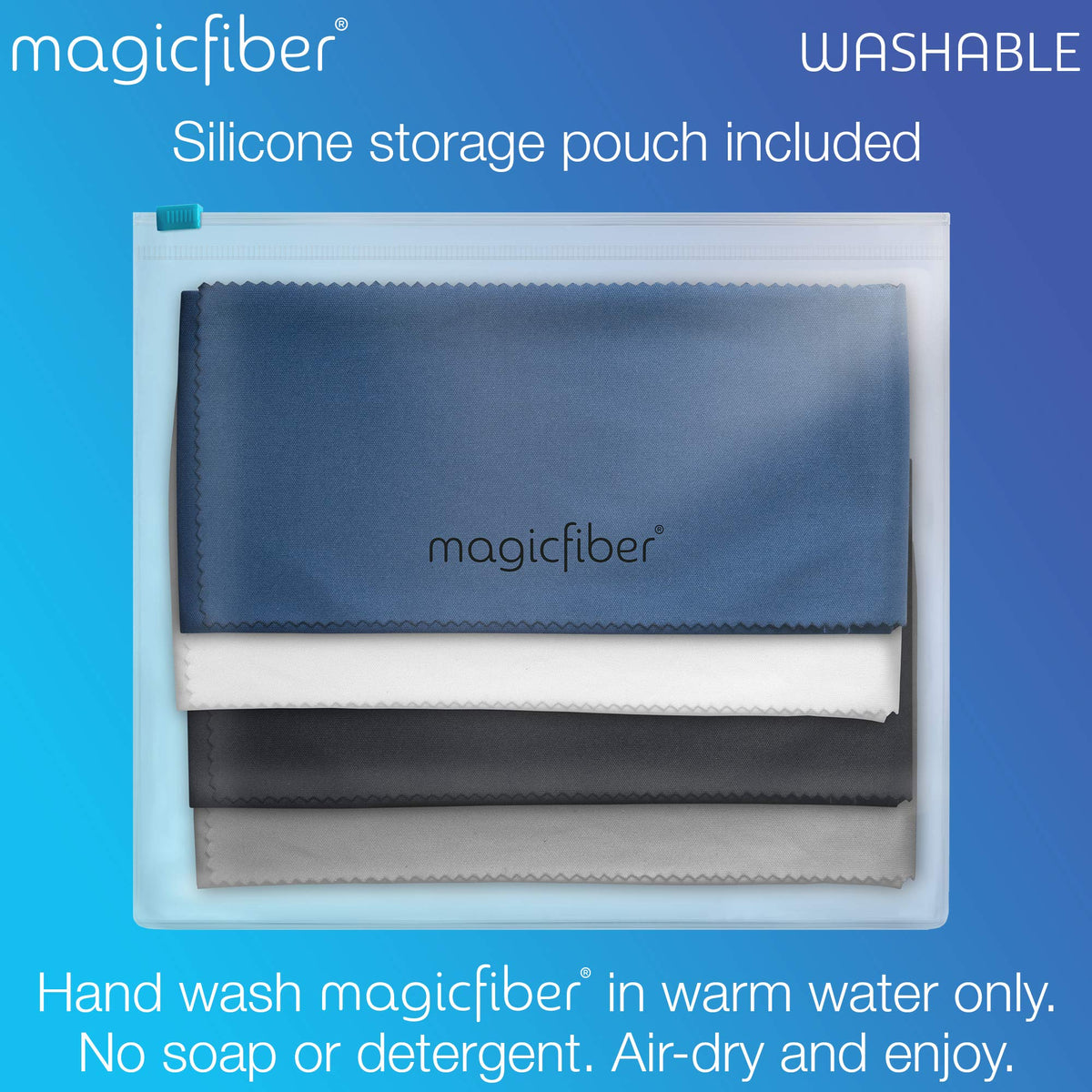 MagicFiber Soft Microfiber Glasses & Sunglasses Pouch Case, Eyeglass Bag