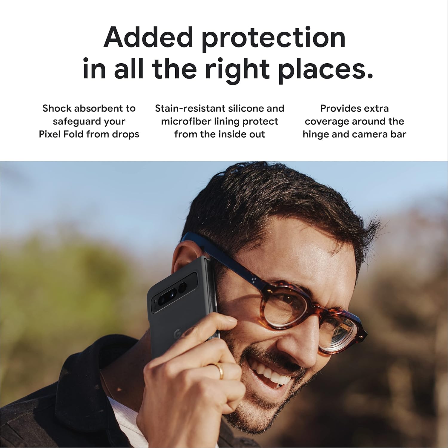 Buy now Google Pixel Fold Case - Shock-Absorbing Silicone - Android Phone Case - Porcelain at indiglob india