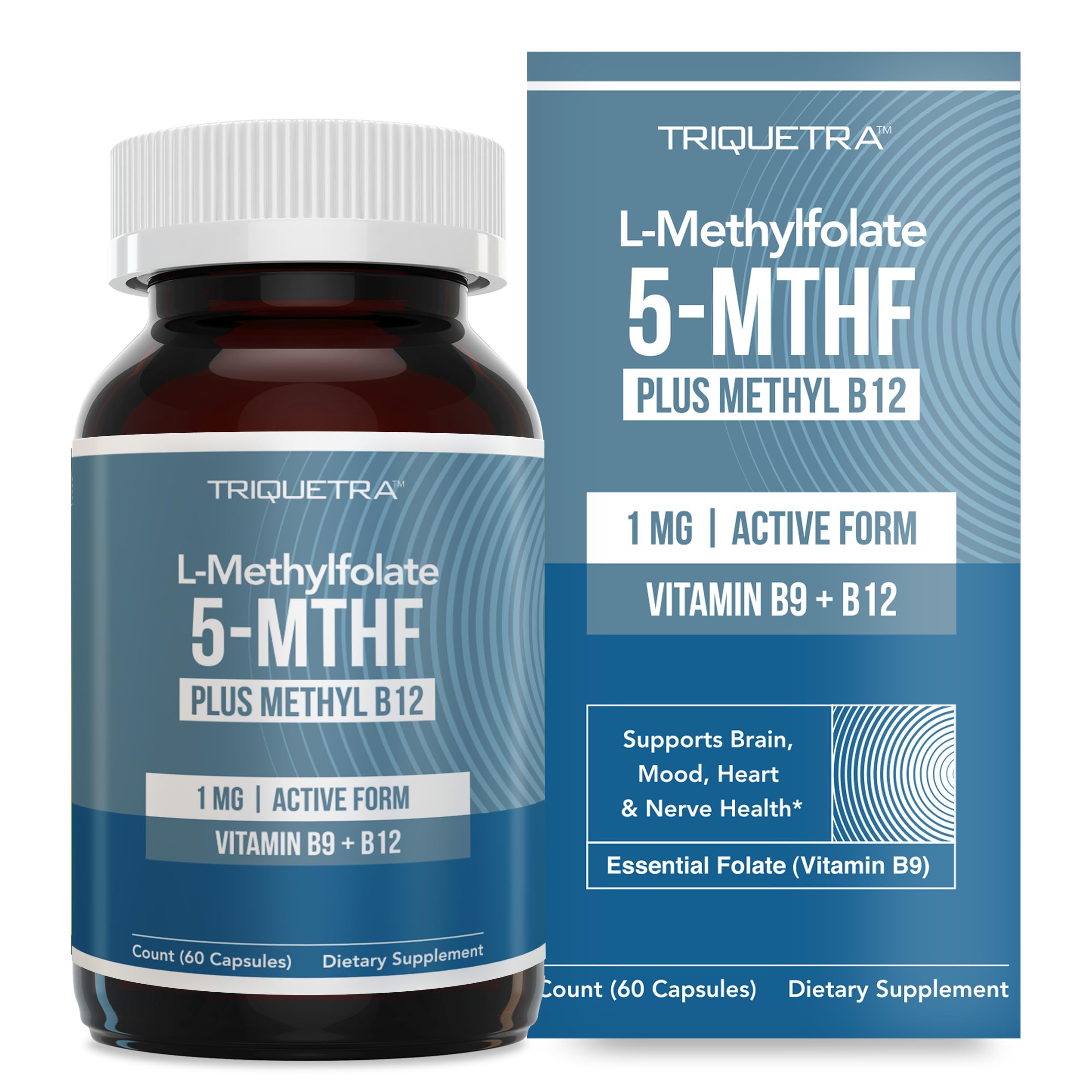 Organic Methyl Folate 1000 mcg + Methyl B12 Cofactor (300 Servings) – Metabolically Active 5-MTHF Form, Organic Berry Flavor, Liquid Sublingual Form – Mood, Cognition, Methylation, Pregnancy (1oz)