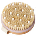 MainBasics Dry Brushing Body Brush | Lymphatic Drainage, Dry Skin, Cellulite, Blood Circulation, Exfoliating Natural Bristles and Massage Nodes