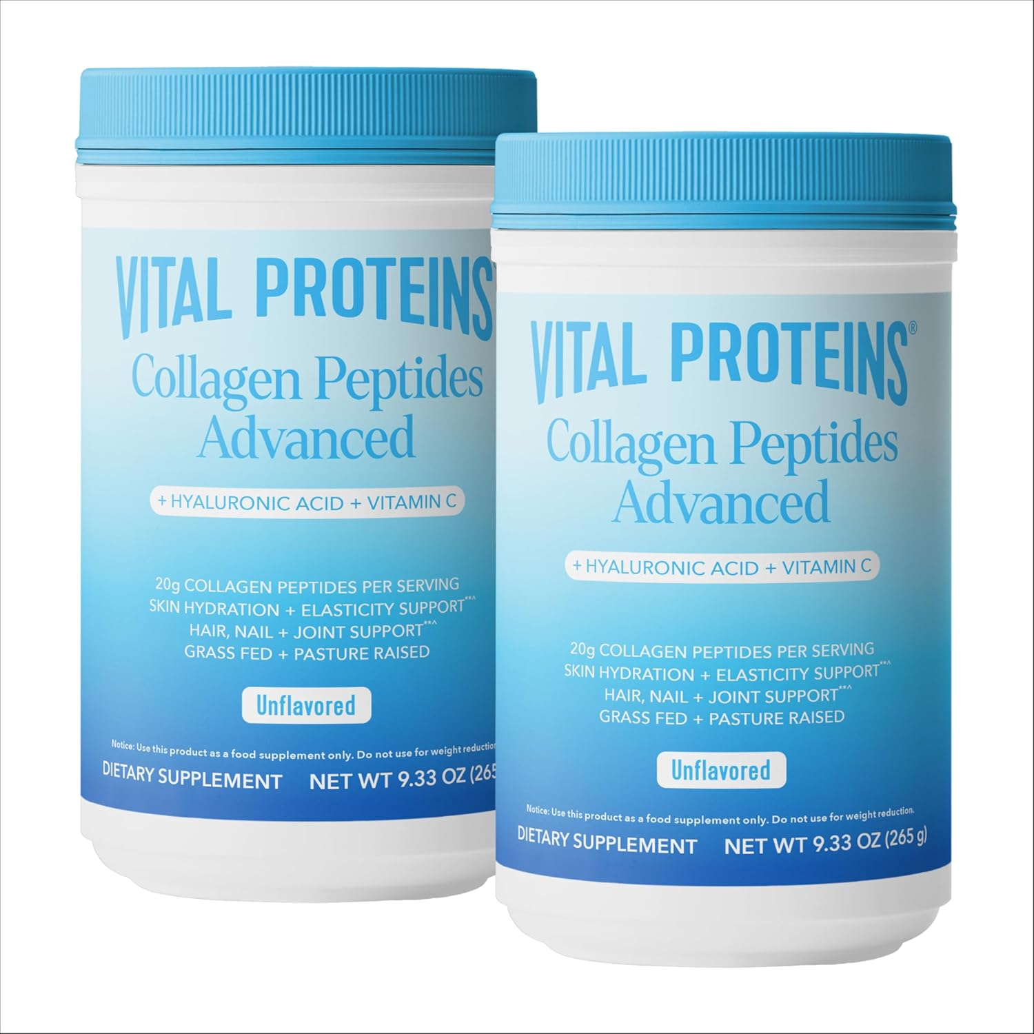 Buy now Vital Proteins Collagen Peptides Powder Advanced with Hyaluronic Acid & Vitamin C, Collagen Supplements, Unflavored, 12 Servings Unflavored 13 Servings (Pack of 2) at indiglob india