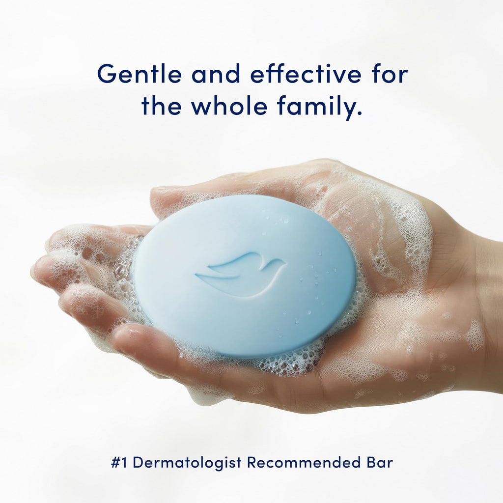 Dove Antibacterial Care Beauty Bar Soap , Cleanser, I 6 Count 3.75 oz | Moisturizing Antibacterial bar with ¼ moisturizing cream that removes 99% of bacteria while protecting skin from dryness
