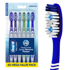 Oral-B Toothbrush Dual Clean, Medium, 6 Count
