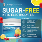 Buy now Dr. Berg Zero Sugar Hydration Keto Electrolyte Powder - Enhanced w/ 1000 mg of Potassium & Real Pink Himalayan Salt (NOT Table Salt) - Raspberry & Lemon Flavor Hydration Drink Supplement - 50 Servings at indiglob india