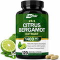 NutriFlair Organic Citrus Bergamot 1400mg, 120 Capsules - 25:1 Bergamia - Essential Oil and Citrus Bioflavonoids - Natural Heart Health Supplements for Women and Men - Non-GMO Pills
