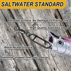 Snap Swivels Fishing Speed Clips for Quick Change, 70pcs Fishing Power Clips Barrel Swivels High Strength Clips Snap Freshwater Saltwater Popper Crankbait Lures Quick Snaps Connectors 6 Sizes