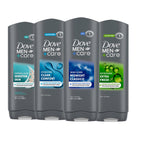 Buy now DOVE MEN + CARE Body and Face Wash Clean Comfort 4 Count for Healthier and Stronger Skin Effectively Washes Away Bacteria While Nourishing Your Skin, 18 oz at indiglob india