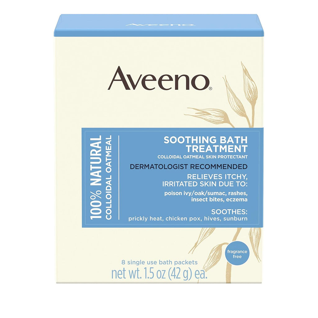 Buy now Aveeno Soothing Oatmeal Bath Treatment 8 ct, 3pk at indiglob india