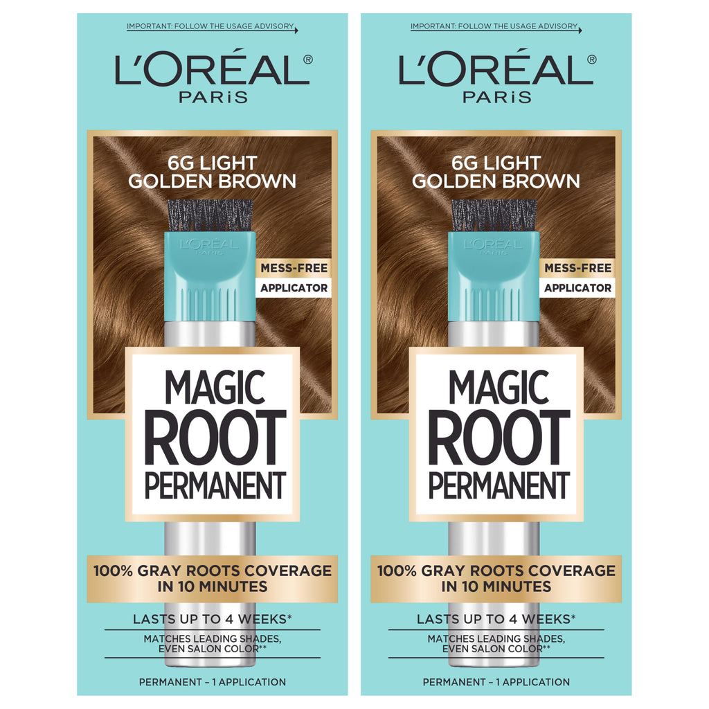 Buy now L'Oreal Paris Magic Root Rescue 10 Minute Root Hair Coloring Kit, Permanent Hair Color with Quick Precision Applicator, 100 percent Gray Coverage, 4 Dark Brown, 2 count at indiglob india