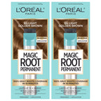 Buy now L'Oreal Paris Magic Root Rescue 10 Minute Root Hair Coloring Kit, Permanent Hair Color with Quick Precision Applicator, 100 percent Gray Coverage, 4 Dark Brown, 2 count at indiglob india